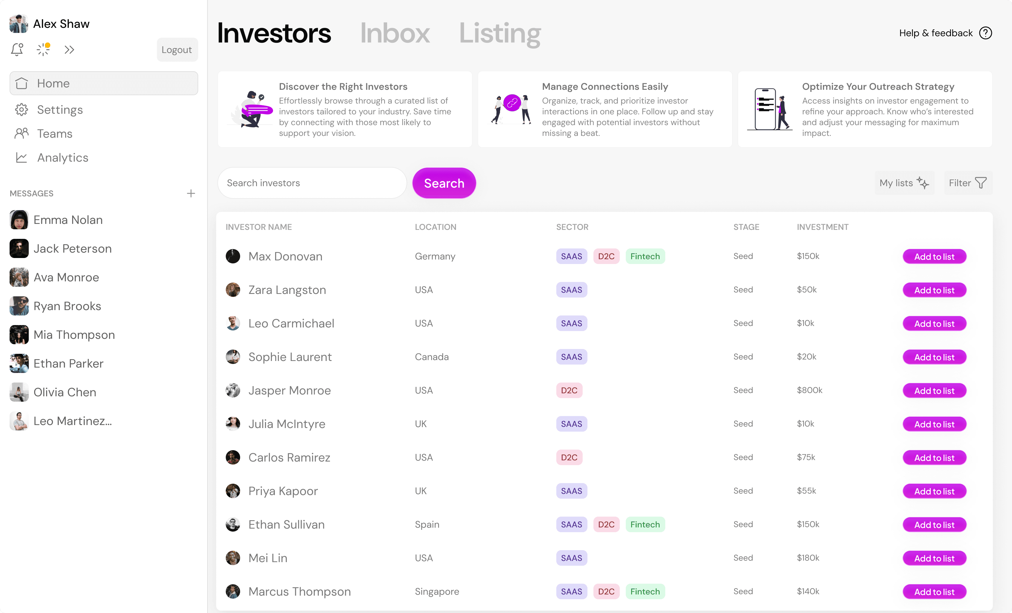 QuickFunds Dashboard